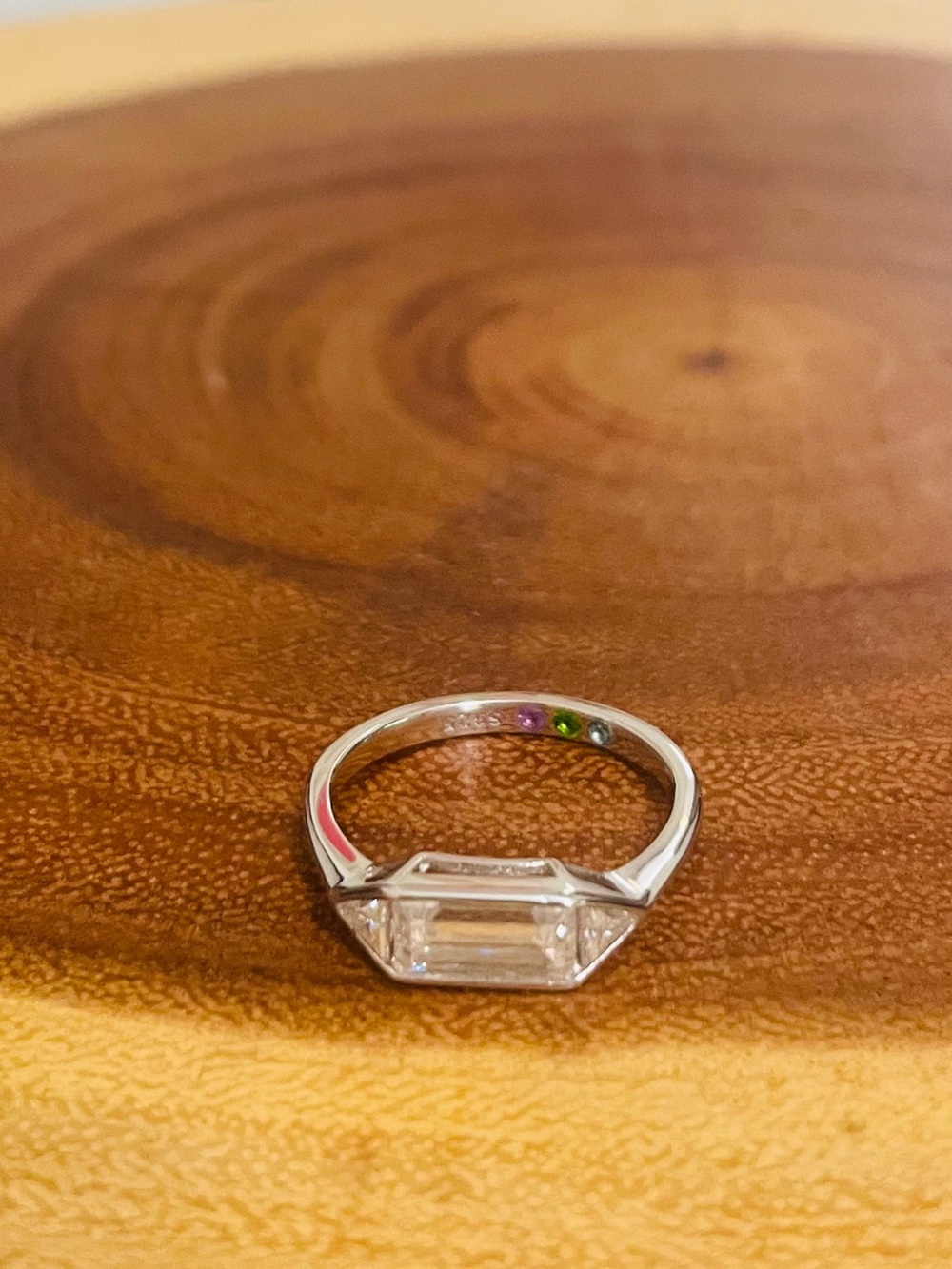 1 Carat Moissanite Baguette Ring In 925 Sterling Silver with GRA - Picture 9 of 16